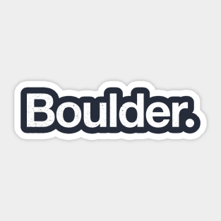 Boulder. Sticker